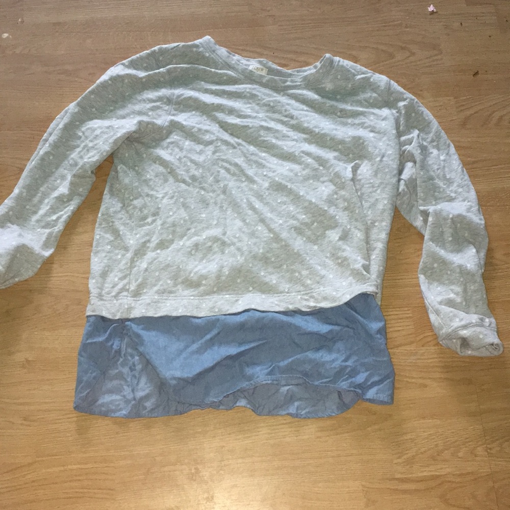 Jcrew top. Chambray underlay